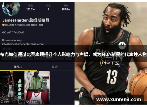 布克如何通过比赛表现提升个人影响力与声望，成为NBA新星的代表性人物